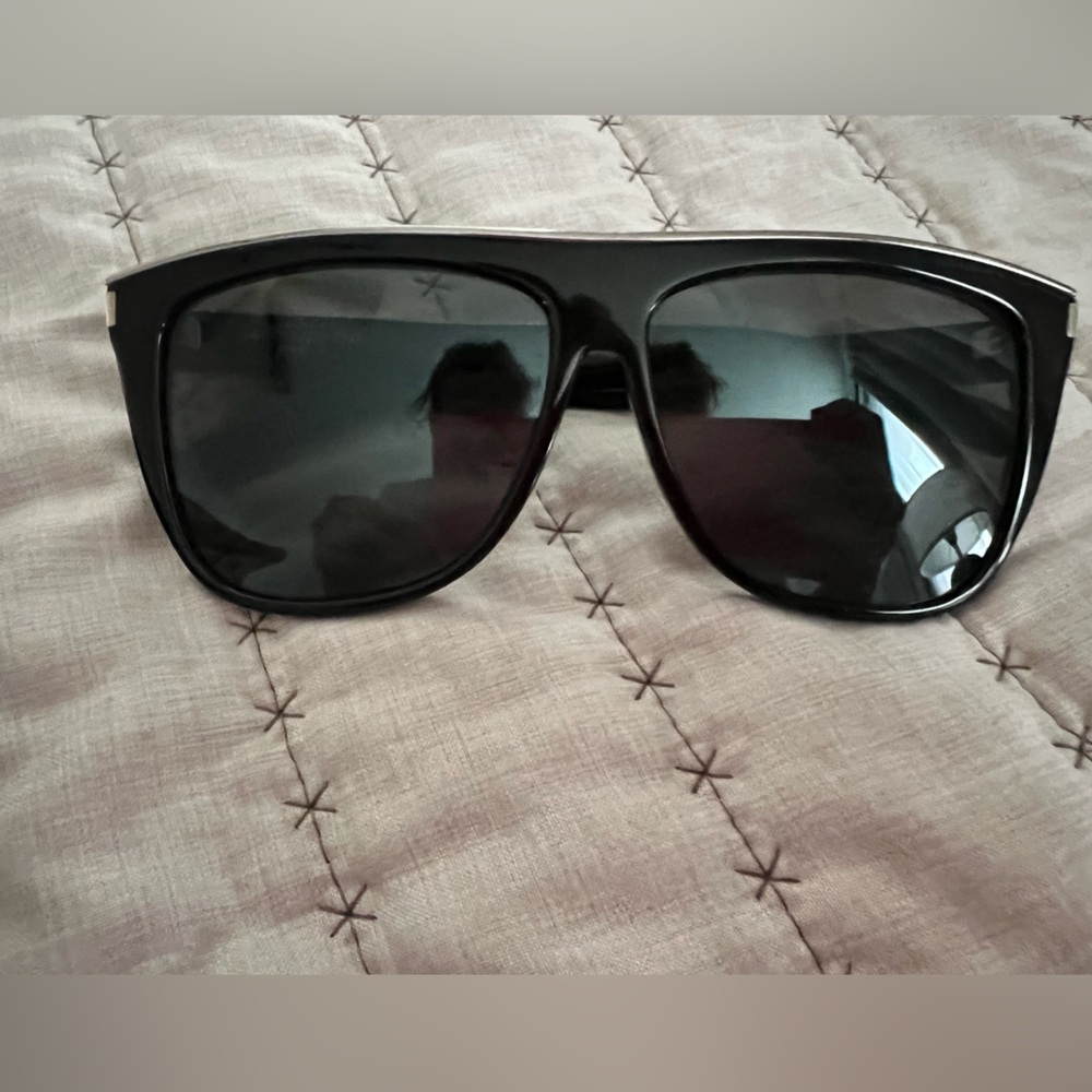 Saint Laurent Glossy Black Sunglasses - Picture 2 of 5